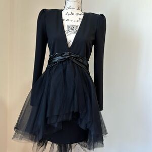 Black tulle dress